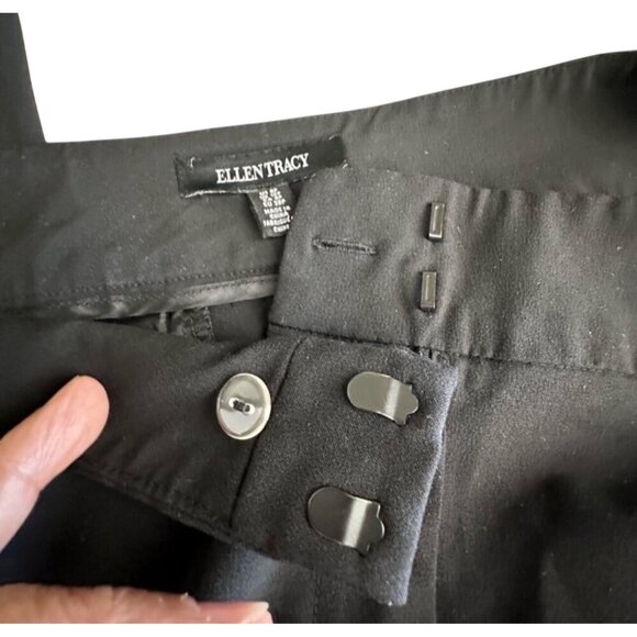 Ellen Tracy Black Straight-Leg Dress Pants Womens Size 8 Business Attire - Picture 5 of 9